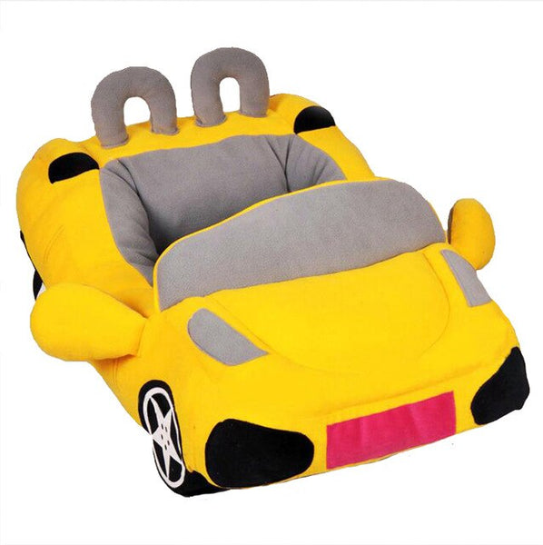 New Super Cool, Comfy and Stylish (Furcedes) Sports Car Bed for Kittens, Cats and small Dogs-Soft and cushioned. Available in Black, Red, Yellow and Pink!
