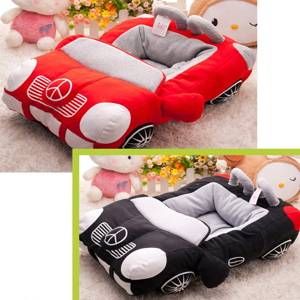 New Super Cool, Comfy and Stylish (Furcedes) Sports Car Bed for Kittens, Cats and small Dogs-Soft and cushioned. Available in Black, Red, Yellow and Pink!