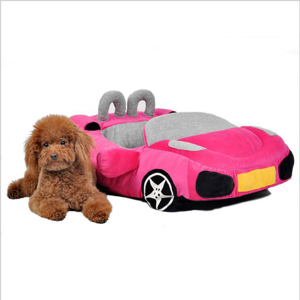 New Super Cool, Comfy and Stylish (Furcedes) Sports Car Bed for Kittens, Cats and small Dogs-Soft and cushioned. Available in Black, Red, Yellow and Pink!